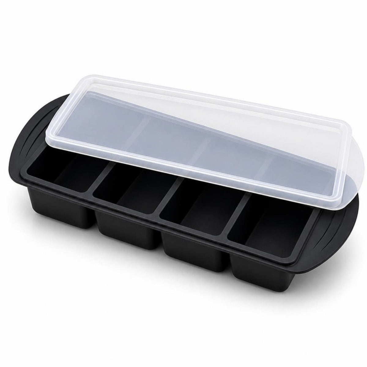 Forma de silicone Preta 4 compartimentos