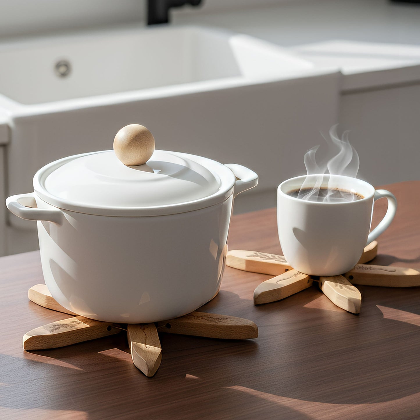 Árvore Suporte de Madeira Decorativa