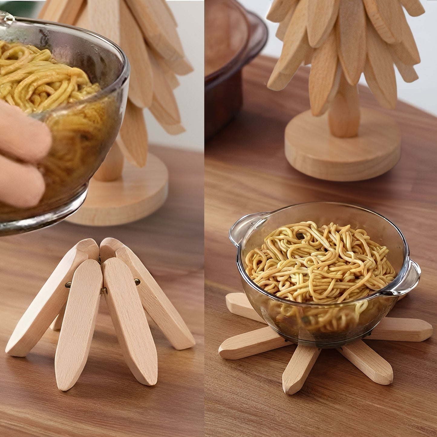 Árvore Suporte de Madeira Decorativa