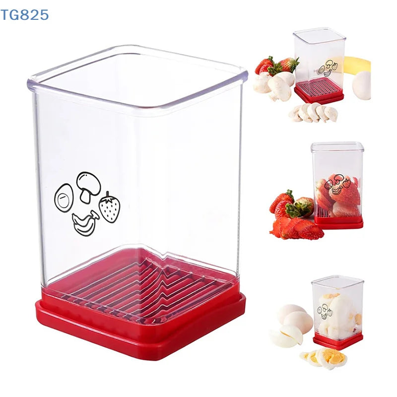 Cortador de Legumes e Frutas Multifuncional caixa vermelha