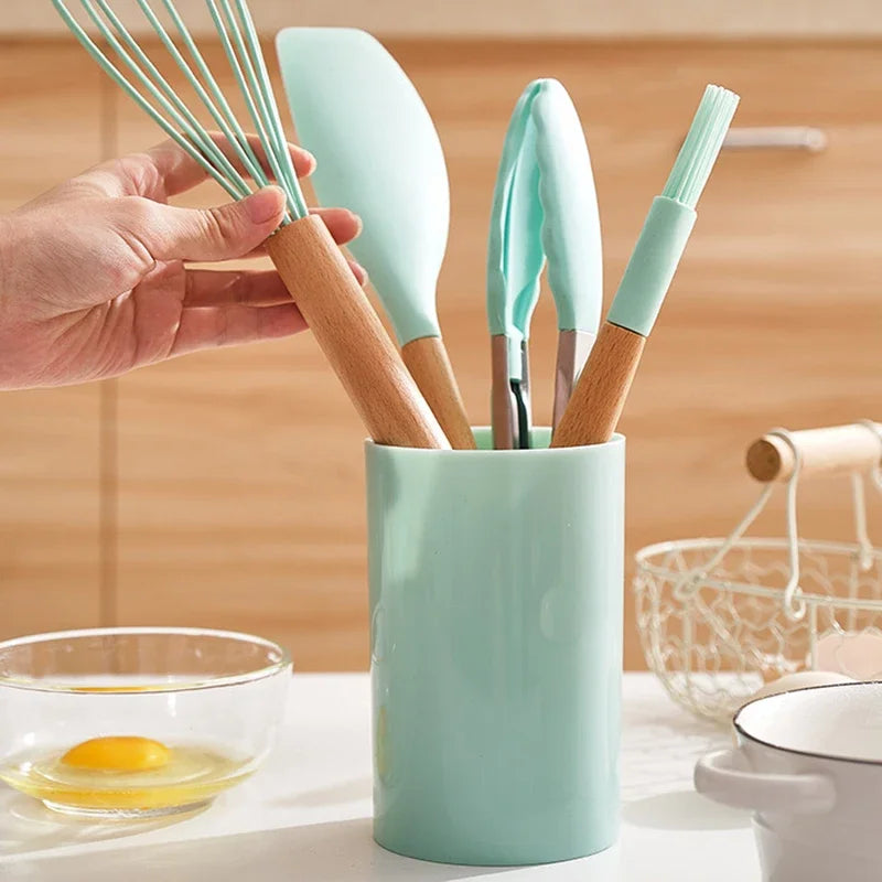 Utensílios de Cozinha de Silicone (KIT 12 UNIDADES)