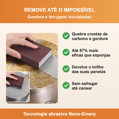 Remove gordura e ferrugem incrustadas